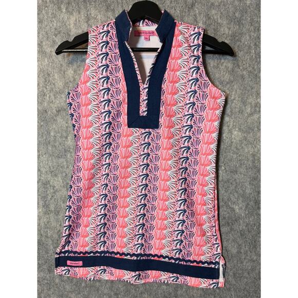 Simply Southern Youth Large Seashell Sleeveless Dress Pink Purple - Picture 1 of 6